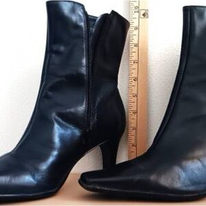 Dark purple ankle boots